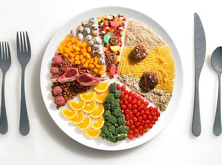 Ducan -Makanan yang diisi di atas pinggan